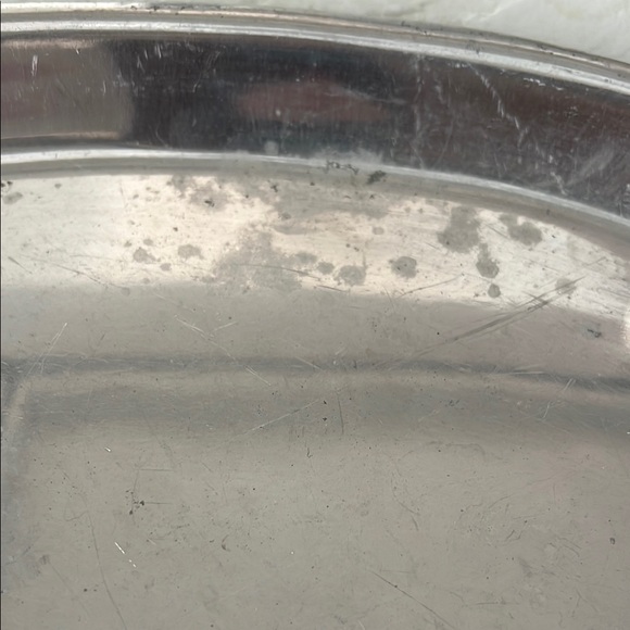 Wilton sea shell Pewter Oval Serving Tray - Picture 2 of 4